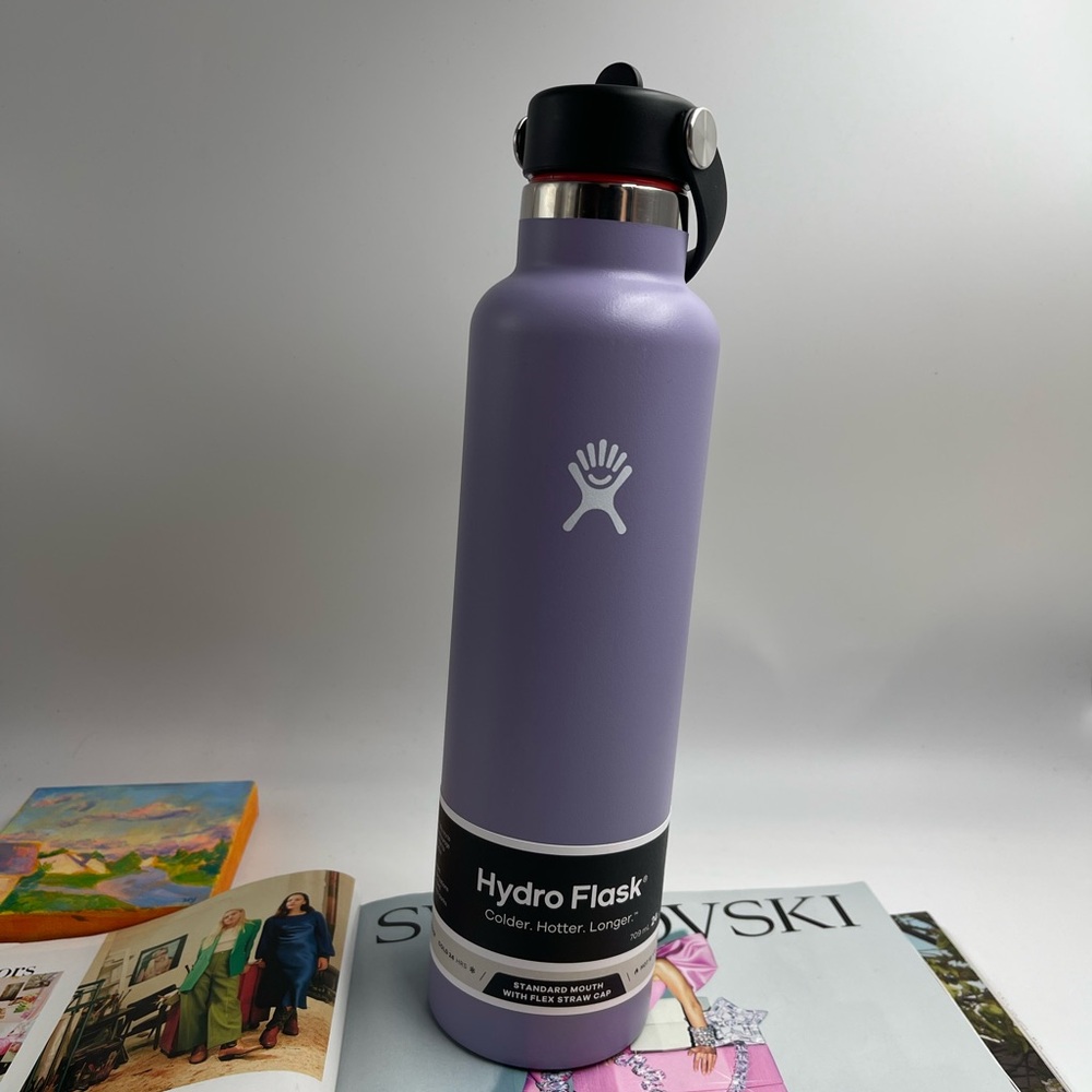 new Hydro Flask 24 oz Standard Mouse w Flex Straw Cap -